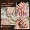 image:imageJODSONE 15ml Nail Glue Gel 4 in 1 for Nail Tips Long Lasting Extension Glue for Clear Nail Tips and Clear Press on Nails Nail Repair Treatment Salon Art DIY at Home Need U V Light CuredAlmond Nail Tips