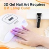 image:imageJODSONE 15ml Nail Glue Gel 4 in 1 for Nail Tips Long Lasting Extension Glue for Clear Nail Tips and Clear Press on Nails Nail Repair Treatment Salon Art DIY at Home Need U V Light Cured1pcs15gnail art glue