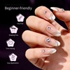image:imageJODSONE 15ml Nail Glue Gel 4 in 1 for Nail Tips Long Lasting Extension Glue for Clear Nail Tips and Clear Press on Nails Nail Repair Treatment Salon Art DIY at Home Need U V Light CuredOval Round Nail Tips