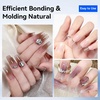 image:imageJODSONE 15ml Nail Glue Gel 4 in 1 for Nail Tips Long Lasting Extension Glue for Clear Nail Tips and Clear Press on Nails Nail Repair Treatment Salon Art DIY at Home Need U V Light Cured15ml Clear 5in1