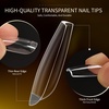 image:imageJODSONE 15ml Nail Glue Gel 4 in 1 for Nail Tips Long Lasting Extension Glue for Clear Nail Tips and Clear Press on Nails Nail Repair Treatment Salon Art DIY at Home Need U V Light CuredSquare Nail Tips
