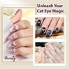 image:imageJODSONE 165ml Cat Eye Gel Nail Polish Silver Glitter Magnetic Reflective Translucent Need U V CuringA0  Pink Cat Eye Magnet Set