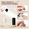 image:imageJODSONE 165ml Cat Eye Gel Nail Polish Silver Glitter Magnetic Reflective Translucent Need U V CuringA0  Pink Cat Eye Magnet Set