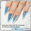image:imageJODSONE 165ml Cat Eye Gel Nail Polish Silver Glitter Magnetic Reflective Translucent Need U V CuringMoonlight Silvery Glassy Holographic