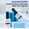 image:imageJODSONE 2 Bottles 18ml Top Coat Base Coat Gel Polish Set Compatible for Nail Salon Bright Surface Girl Gift and At Home DIY Need U V Lamp Curing18MLBT1