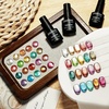 image:imageJODSONE 20 Colors Cat Eye Gel Nail Polish Kit with Base Coat Top Coat 3IN1 Magnet U V Soak Off Gel Polish for at Home DIY Nail Art20KITCE