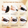 image:imageJODSONE 20 Colors Cat Eye Gel Nail Polish Kit with Base Coat Top Coat 3IN1 Magnet U V Soak Off Gel Polish for at Home DIY Nail Art20KITCE