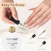 image:imageJODSONE 2Pcs Gel Nail Polish Set 10ml Black and White Gel PolishSoak Off LED U V Nail Gel Manicure All Seasons Gel Polish NailLX01