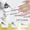 image:imageJODSONE 2pcs Metallic Nail Art Gel Liner Gold Mirror Chrome and Silvery 3D Effect Gel Nail Polish Thin Brush Metal Painted DIY at Home Salon Quality Gift for WomenGold  Sliver
