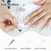 image:imageJODSONE 2pcs Metallic Nail Art Gel Liner Gold Mirror Chrome and Silvery 3D Effect Gel Nail Polish Thin Brush Metal Painted DIY at Home Salon Quality Gift for WomenWhite  Black