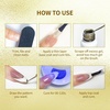 image:imageJODSONE 2pcs Metallic Nail Art Gel Liner Gold Mirror Chrome and Silvery 3D Effect Gel Nail Polish Thin Brush Metal Painted DIY at Home Salon Quality Gift for WomenGold  Sliver