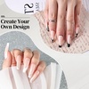 image:imageJODSONE 2pcs Metallic Nail Art Gel Liner Gold Mirror Chrome and Silvery 3D Effect Gel Nail Polish Thin Brush Metal Painted DIY at Home Salon Quality Gift for WomenWhite  Black