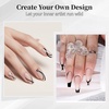 image:imageJODSONE Black Swirl Nail Art Liner Gel Polish10ml Classic Color 3D Nail Art Pens Effect Nail Print Design with Thin Brush for French Tips Manicure Painting DIY at Home  LB01