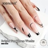 image:imageJODSONE Black Swirl Nail Art Liner Gel Polish10ml Classic Color 3D Nail Art Pens Effect Nail Print Design with Thin Brush for French Tips Manicure Painting DIY at Home  LB01