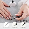 image:imageJODSONE Black Swirl Nail Art Liner Gel Polish10ml Classic Color 3D Nail Art Pens Effect Nail Print Design with Thin Brush for French Tips Manicure Painting DIY at Home  LB01