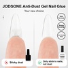 image:imageJODSONE Gel Nail Glue  165ml AntiDust amp Super Strong Nail Glue for False Nails TipsLow HeatNo BubblesCuring Smooth amp Long LastingCuring Needed U V Light165MLClear
