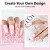 image:imageJODSONE Nude Pink Swirl Nail Art Liner Gel Polish10ml Classic Color 3D Nail Art Pens Effect Nail Print Design with Thin Brush for French Tips Manicure Painting DIY at Home  LB05