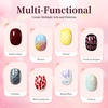image:imageJODSONE Poke Gel Nail Polish Set 8 Colors with Professional Poke Base Coat Top Coat Wooden Nail Stick for Painting Gel Paint for Nails Art Design for Drawing Letters Patterns Wave Flower
