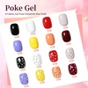 image:imageJODSONE Poke Gel Nail Polish Set 8 Colors with Professional Poke Base Coat Top Coat Wooden Nail Stick for Painting Gel Paint for Nails Art Design for Drawing Letters Patterns Wave Flower