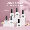 image:imageJODSONE Rubber Base Builder Gel for Nails6 Colors 10ml Rubber Base Gel SetBase Color amp Builder in Onefor Nail ThickeningStrengthenNude Purple Pink Brown