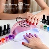 image:imageJODSONE U V LED Nail Lamp with Base Coat Top Coat Set Nail Dryer for Gel Polish for Nails with Automatic Sensor amp 4 TimersM002