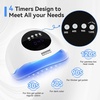 image:imageJODSONE U V LED Nail Lamp with Base Coat Top Coat Set Nail Dryer for Gel Polish for Nails with Automatic Sensor amp 4 TimersM006