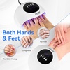 image:imageJODSONE U V LED Nail Lamp with Base Coat Top Coat Set Nail Dryer for Gel Polish for Nails with Automatic Sensor amp 4 TimersM006