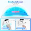image:imageJODSONE U V LED Nail Lamp with Base Coat Top Coat Set Nail Dryer for Gel Polish for Nails with Automatic Sensor amp 4 TimersM009