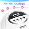 image:imageJODSONE U V LED Nail Lamp with Base Coat Top Coat Set Nail Dryer for Gel Polish for Nails with Automatic Sensor amp 4 TimersM009