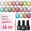 image:imageJODSONE 20 Colors Cat Eye Gel Nail Polish Kit with Base Coat Top Coat 3IN1 Magnet U V Soak Off Gel Polish for at Home DIY Nail Art20SETCE