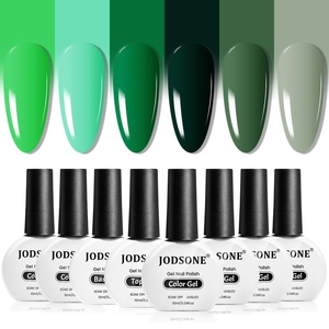 image:imageJODSONE 10ml Green Gel Nail Polish 6Pcs Gel Nail Polish Set and Base Coat Top Coat