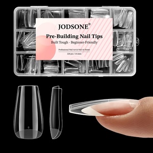 image:imageJODSONE 15ml Nail Glue Gel 4 in 1 for Nail Tips Long Lasting Extension Glue for Clear Nail Tips and Clear Press on Nails Nail Repair Treatment Salon Art DIY at Home Need U V Light CuredCoffin Nail Tips