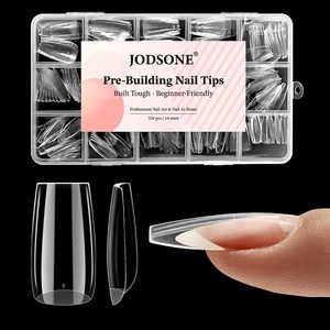 image:imageJODSONE 15ml Nail Glue Gel 4 in 1 for Nail Tips Long Lasting Extension Glue for Clear Nail Tips and Clear Press on Nails Nail Repair Treatment Salon Art DIY at Home Need U V Light CuredSquare Nail Tips