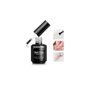 image:imageJODSONE 15ml Nail Glue Gel 4 in 1 for Nail Tips Long Lasting Extension Glue for Clear Nail Tips and Clear Press on Nails Nail Repair Treatment Salon Art DIY at Home Need U V Light Cured15ml Clear 5in1