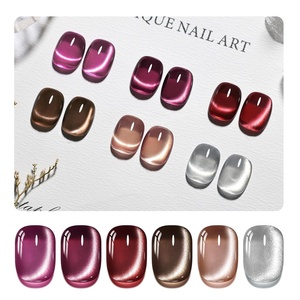 image:imageJODSONE 165ml Cat Eye Gel Nail Polish Silver Glitter Magnetic Reflective Translucent Need U V Curing10ML 6Pcs 6Colors14