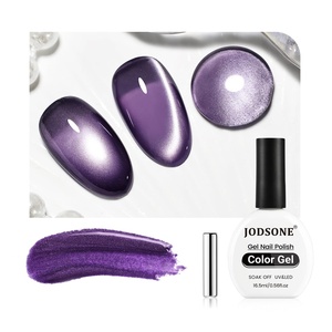 image:imageJODSONE 165ml Cat Eye Gel Nail Polish Silver Glitter Magnetic Reflective Translucent Need U V Curing2562FDark Purple