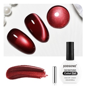 image:imageJODSONE 165ml Cat Eye Gel Nail Polish Silver Glitter Magnetic Reflective Translucent Need U V Curing2718FRed