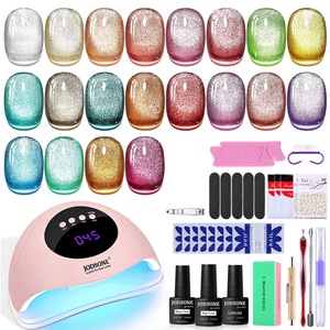 image:imageJODSONE 20 Colors Cat Eye Gel Nail Polish Kit with Base Coat Top Coat 3IN1 Magnet U V Soak Off Gel Polish for at Home DIY Nail Art20KITCE