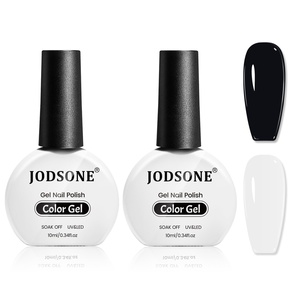 image:imageJODSONE 2Pcs Gel Nail Polish Set 10ml Black and White Gel PolishSoak Off LED U V Nail Gel Manicure All Seasons Gel Polish NailB01B02