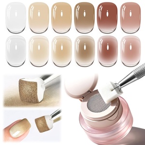 image:imageJODSONE Cushion Ombre Patting Gel Polish Kit 6 PCS Pink Blue Green for French Manicure DIY Nail Art with Soft Nail Sponges and Grabbing Pen Design Nail Art at Home6ColorPPG1