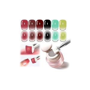 image:imageJODSONE Cushion Ombre Patting Gel Polish Kit 6 PCS Pink Blue Green for French Manicure DIY Nail Art with Soft Nail Sponges and Grabbing Pen Design Nail Art at Home6ColorPPG3
