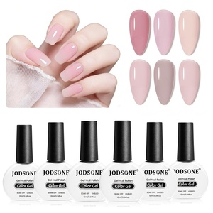image:imageJODSONE Rubber Base Builder Gel for Nails6 Colors 10ml Rubber Base Gel SetBase Color amp Builder in Onefor Nail ThickeningStrengthenNude Purple Pink Brown