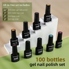 image:imageJODSONE 100 PCS Gel Nail Polish Kit No Wipe Soak off Base Coat and Matte Glossy Top Coat Gel Polish Collections for Salon and Home DIY Use0 Fl Oz Pack of 100