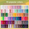 image:imageJODSONE 100 PCS Gel Nail Polish Kit No Wipe Soak off Base Coat and Matte Glossy Top Coat Gel Polish Collections for Salon and Home DIY Use0 Fl Oz Pack of 100