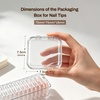 image:imageJODSONE 14Pcs Press on Nail Packaging Box with 30Pcs Adhesive Double Sided Tape Press on Nails Packaging Fake Nail Storage Case for Fake Nail Storage Nail Display Nail SalonClear