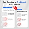 image:imageJODSONE 165ml Nail Glue Gel Clear and LongLasting Requires a Manicure Lamp to Cure for Attaching False Nails Repairing Broken Nails and Securing Decorations165ml Clear