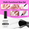 image:imageJODSONE 165ml Nail Glue Gel Clear and LongLasting Requires a Manicure Lamp to Cure for Attaching False Nails Repairing Broken Nails and Securing Decorations165ml Clear 2Pack