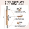 image:imageJODSONE 3in1 Cat Eye Magnet Nail Art ToolPink Gold Cylindrical amp Round Ball Nail Magnet Pens MultiEffect Magnets for Cat Eye Gel Polish DIY at Home SalonMagnet Only No Gel IncludedBrown