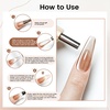 image:imageJODSONE 3in1 Cat Eye Magnet Nail Art ToolPink Gold Cylindrical amp Round Ball Nail Magnet Pens MultiEffect Magnets for Cat Eye Gel Polish DIY at Home SalonMagnet Only No Gel IncludedBrown