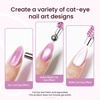 image:imageJODSONE 3in1 Cat Eye Magnet Nail Art ToolPink Gold Cylindrical amp Round Ball Nail Magnet Pens MultiEffect Magnets for Cat Eye Gel Polish DIY at Home SalonMagnet Only No Gel IncludedRhinestone
